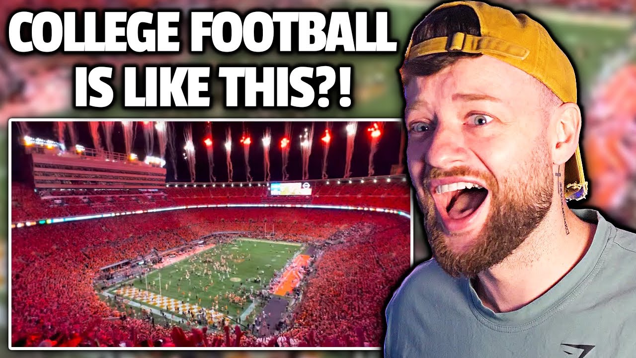 BRITISH GUY First Reaction to the BEST COLLEGE FOOTBALL TRADITIONS!