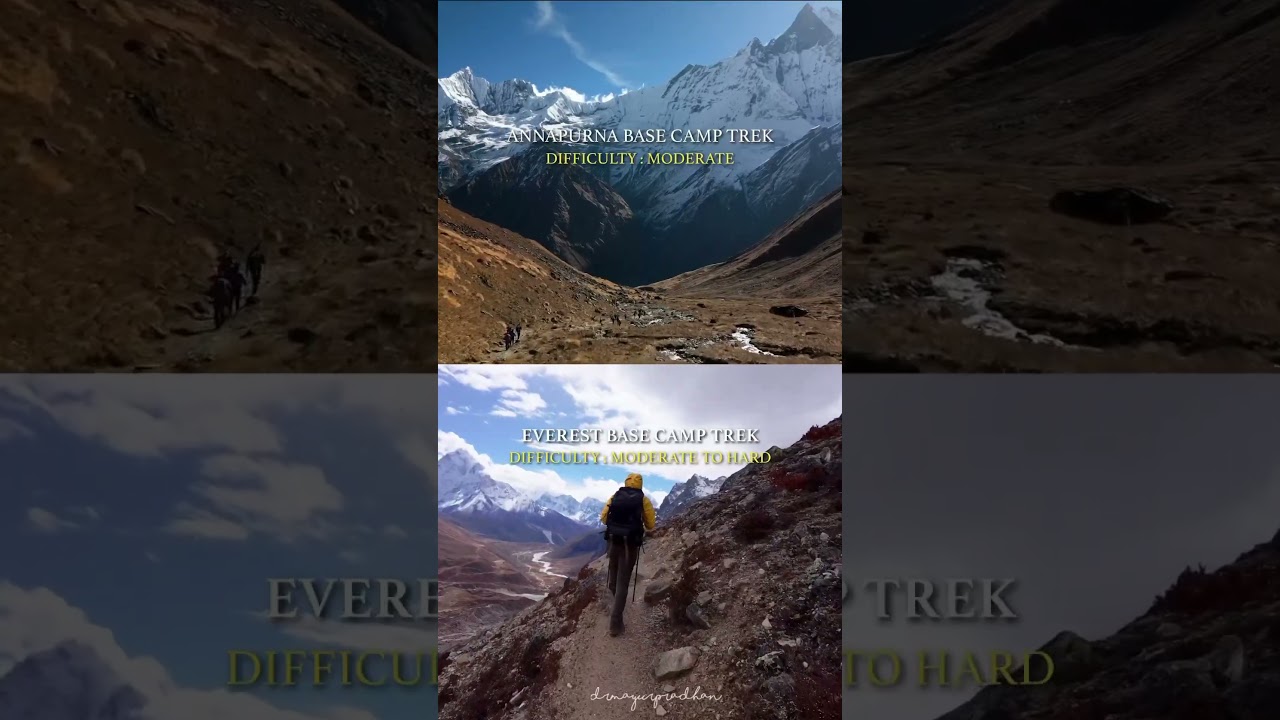 Annapurna base camp vs Everest base camp #ebc #abc #annapurnabasecamp #everestbasecamp