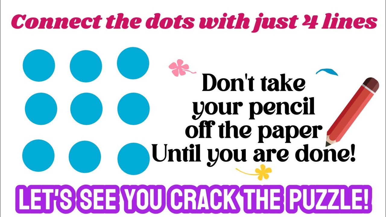 A simple 9-Dot Challenge for Puzzle lovers 🧠✨