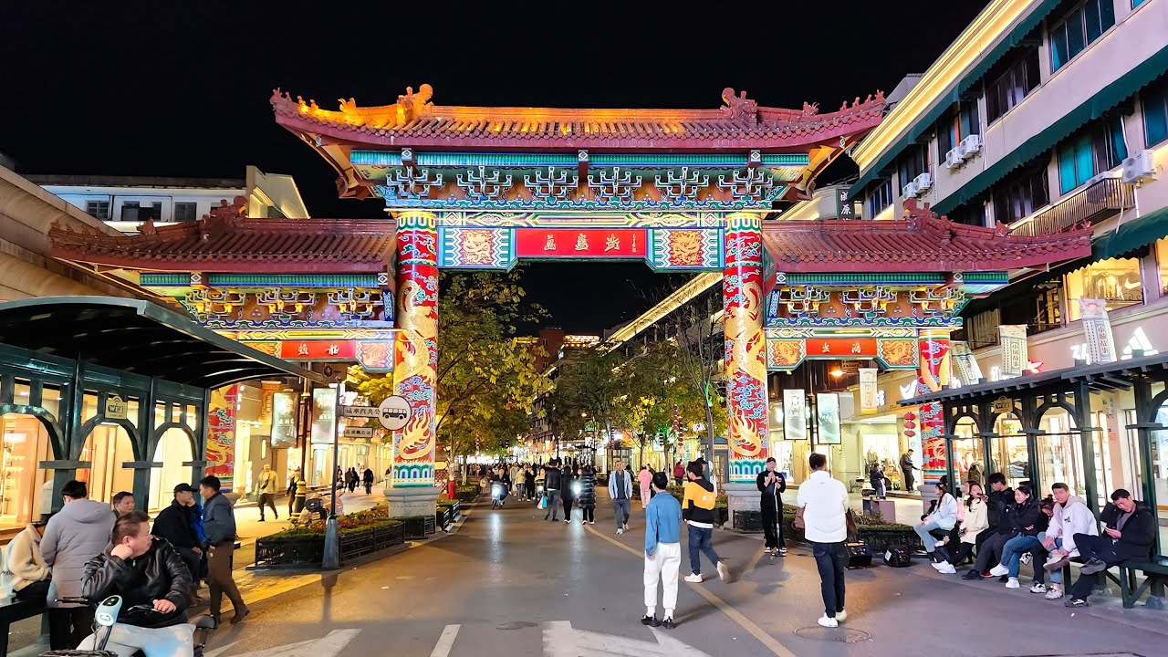 Night Walk of Hengdian Town, Dongyang, Zhejiang, China