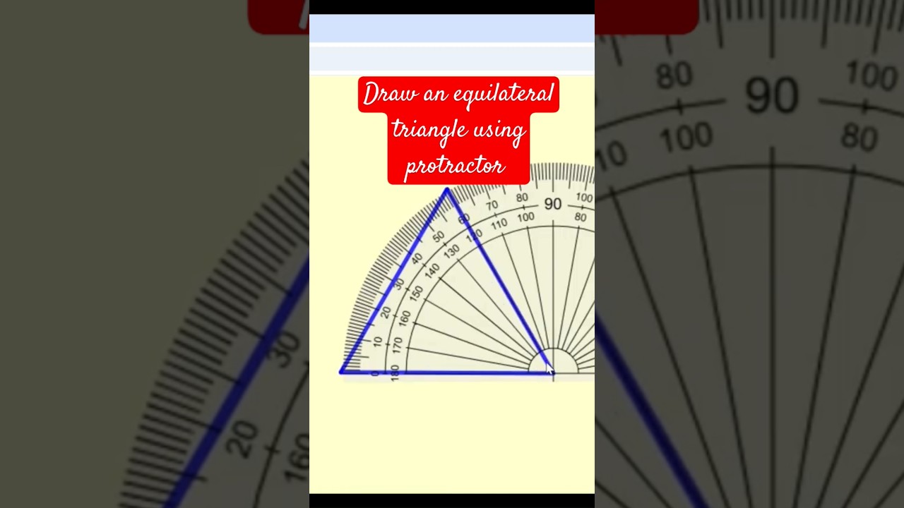 Draw an equilateral triangle using protractor