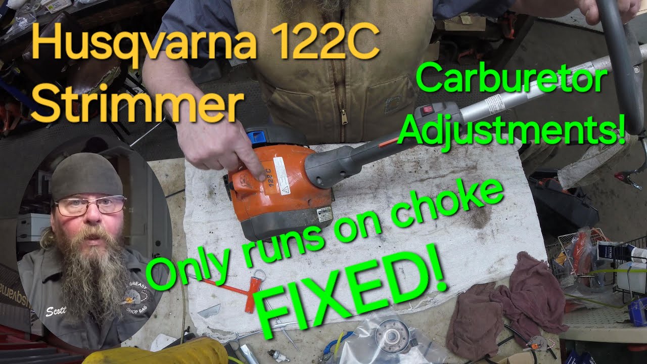 Husqvarna 122C Only Runs On Choke-Fixed!