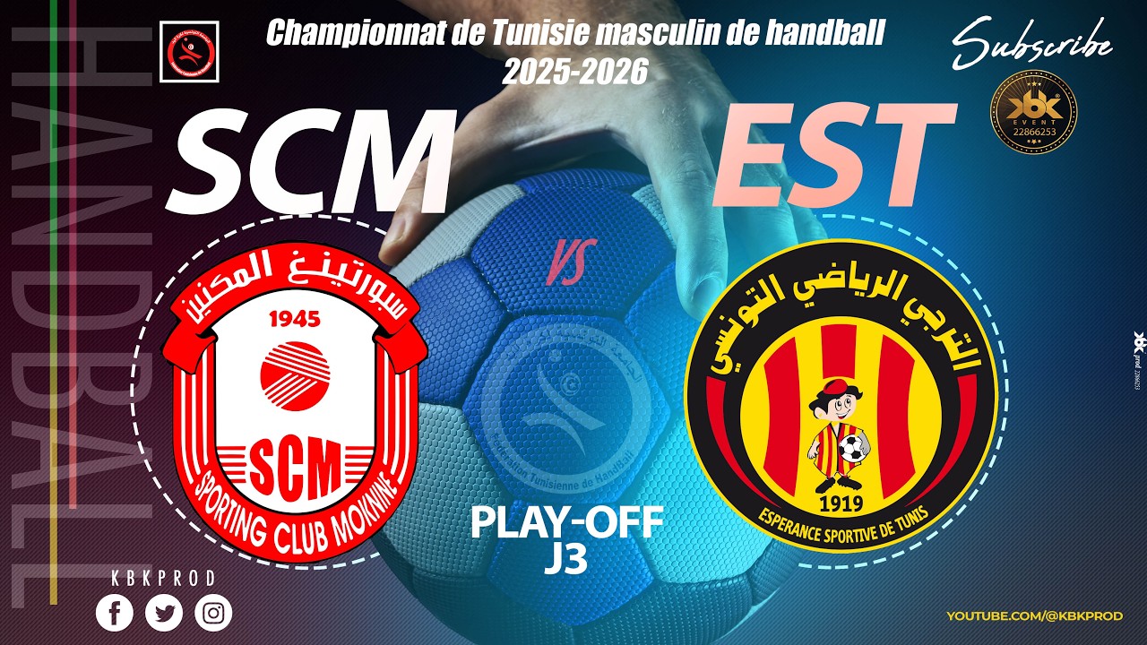 🇹🇳 J3🤾PLAY-OFF🏆🇹🇳 #sporting_moknine🆚 #esperance_sportive_de_tunis   #D'Elite HAND Tunisie 25-26#FTHB