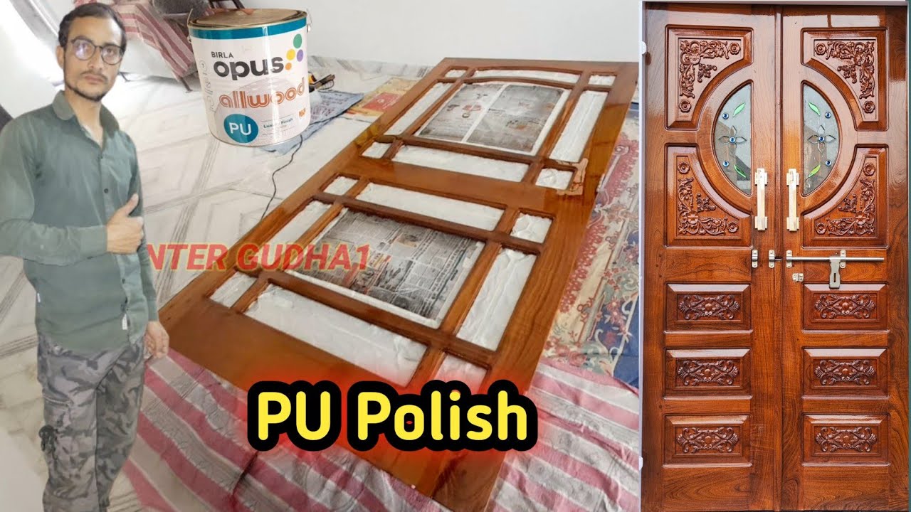Wood PU Polish Ultera Luxury Shine.New ideas  Home Windows Doors Decor..Natural Colour..