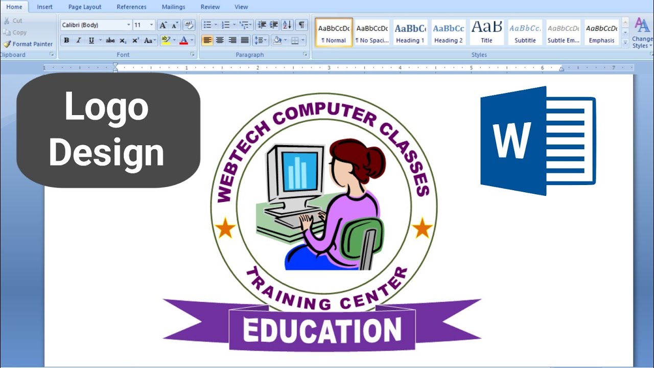 Logo design in word 2007 | Logo design kaise karen Microsoft word me | MS Word logo design in hindi