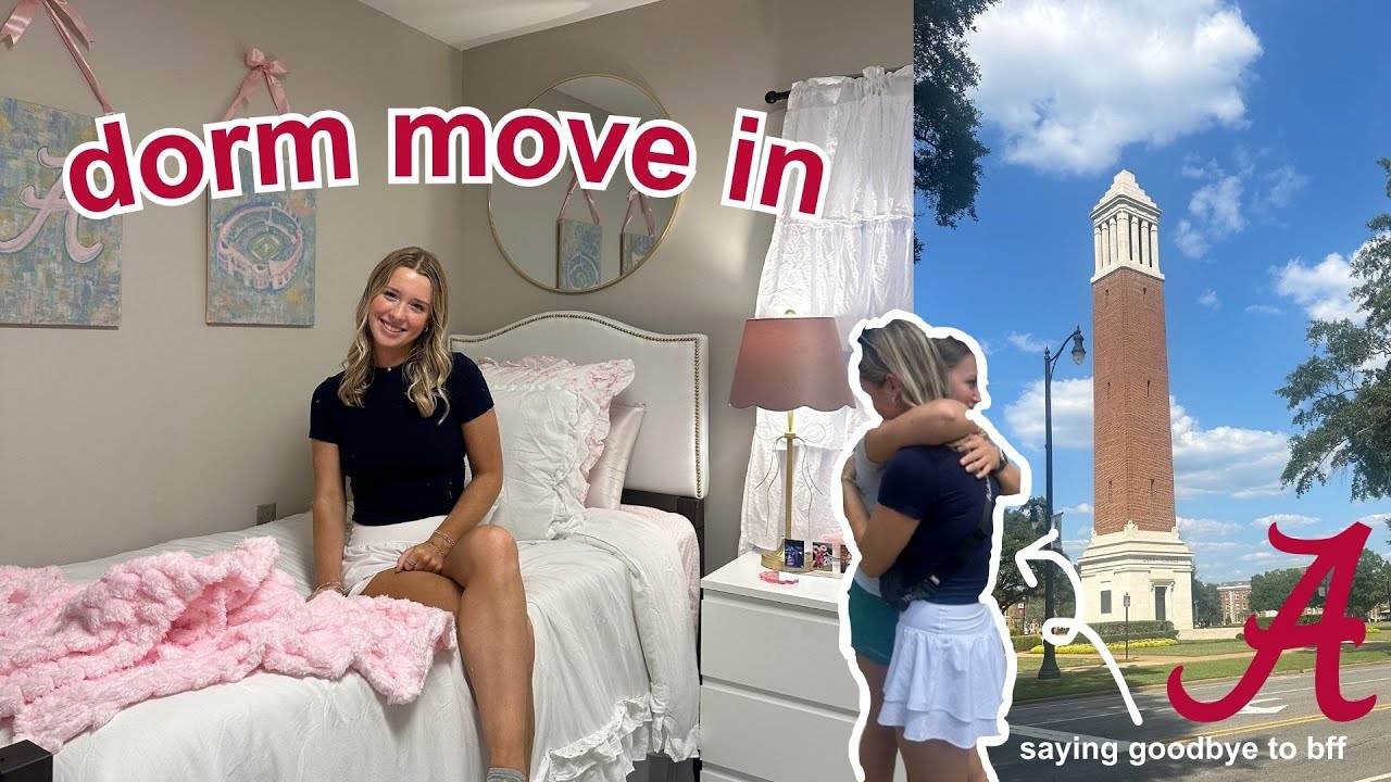 COLLEGE DORM MOVE IN | moving out of state, university of Alabama