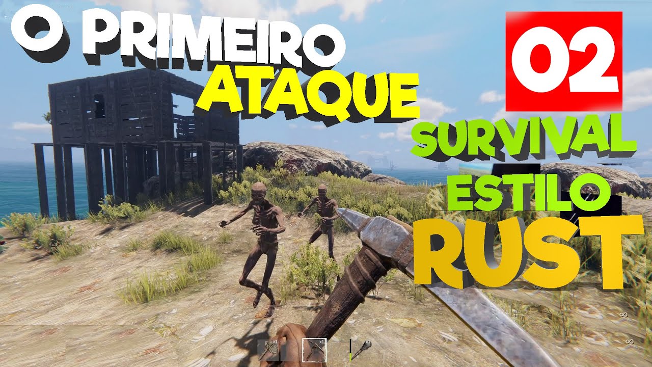 02- O PRIMEIRO ATAQUE JOGO ESTILO RUST SINGLE PLAYER MUITO TOP SOBREVIVÊNCIA EM Sunkenland