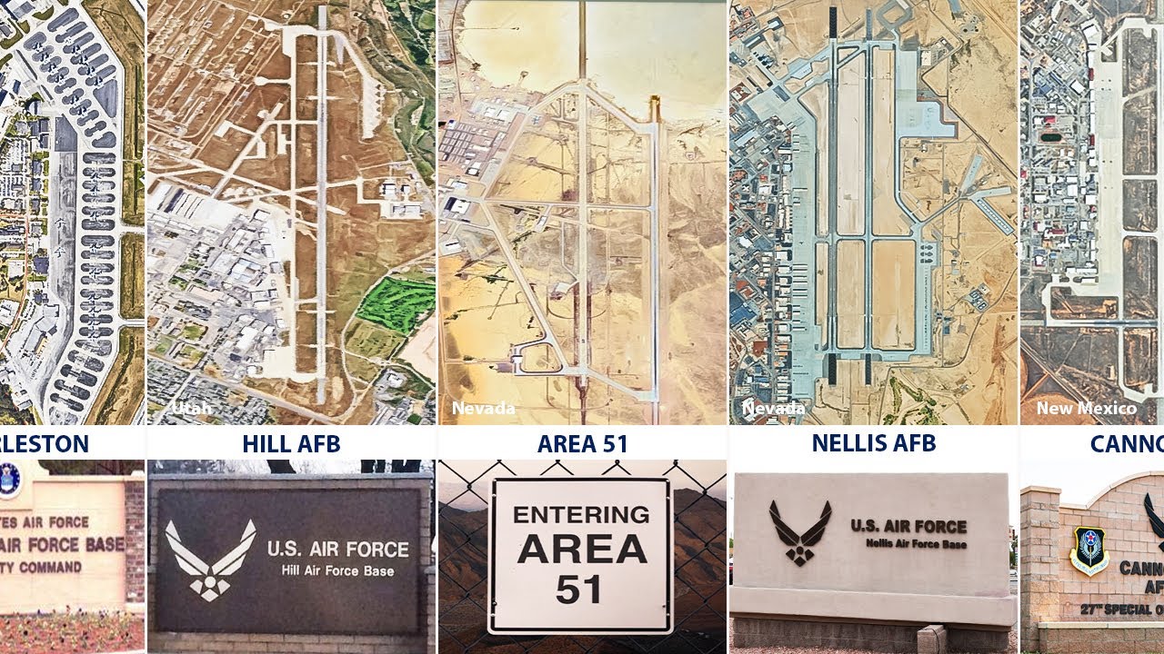 Все Базы ВВС США (Полный Список с Локациями)