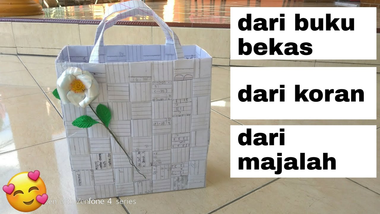 Cara Membuat Tas dari Kertas Bekas || Kreasi Barang Bekas