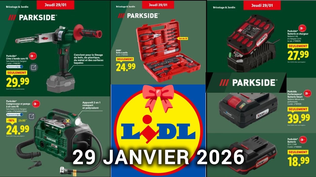 ✨ LIDL Arrivage de la SEMAINE 29 JANVIER 2026 🌿  Parkside Cuisine Maison & Décoration Textile