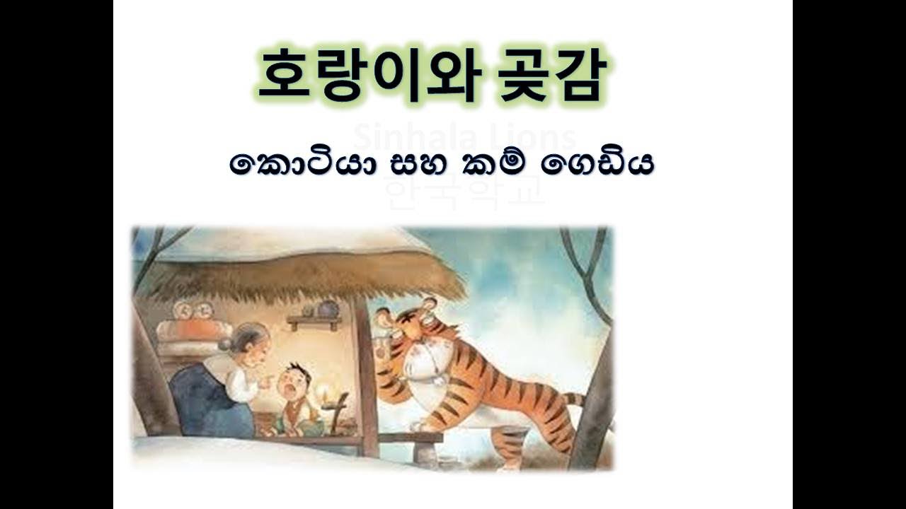 호랑이와 곶감  කොටියා සහ කම් ගෙඩිය#