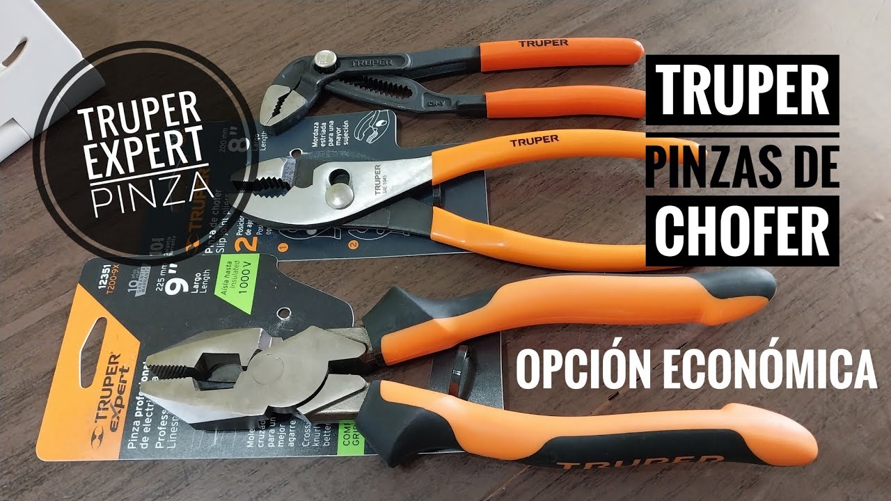 Pinzas truper Expert de electricista T200-9X y de chofer PCH-8