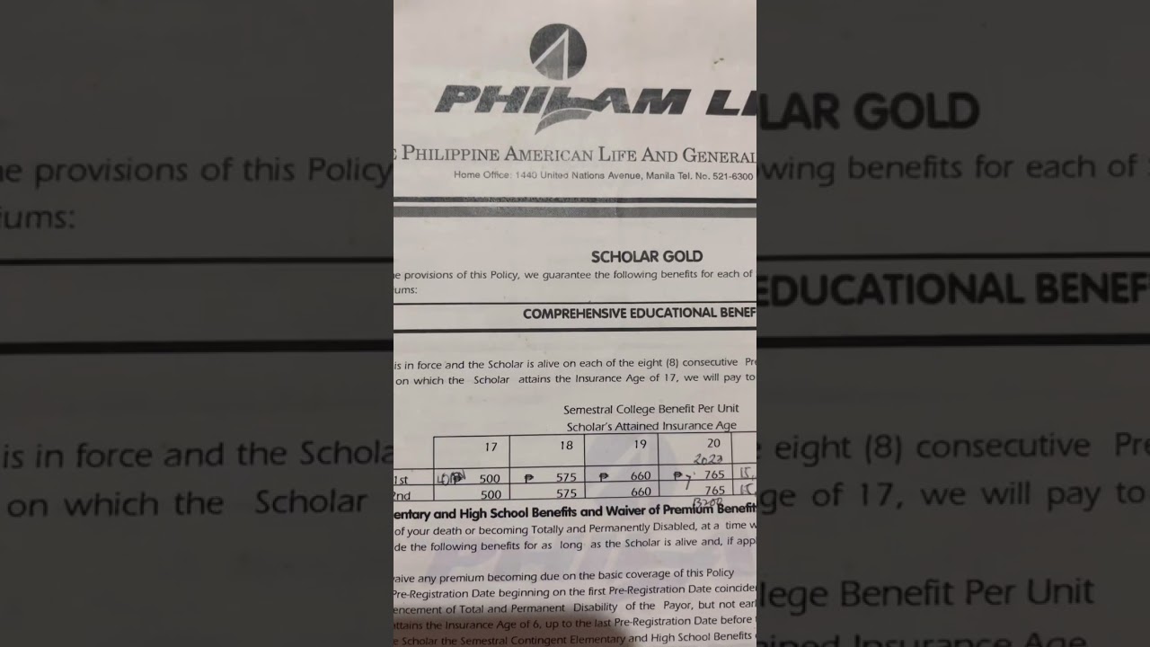 Philamlife traditional Educational Insurance 2004