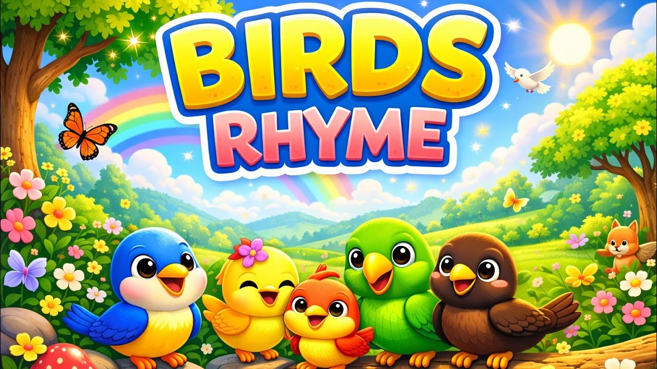 Birds Rhymes For Kids. Cute Birds For Baby. Cute Birds Rhymes.