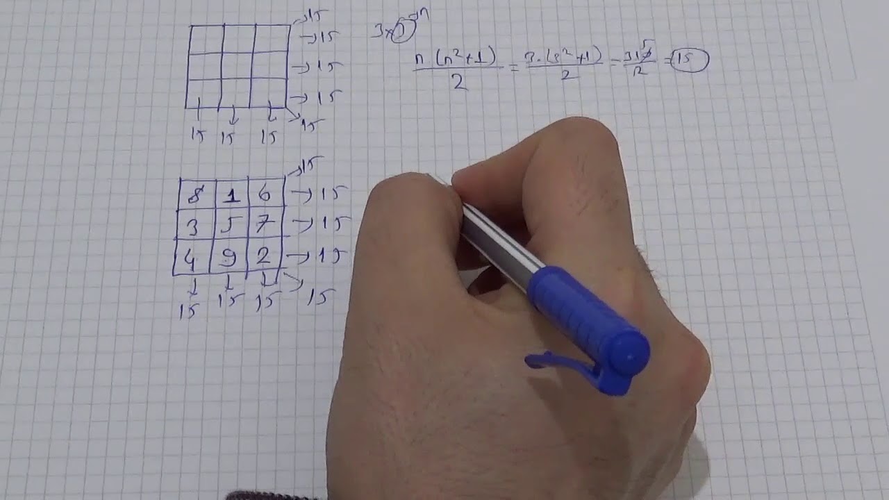 3x3 магические квадраты разные методы решения