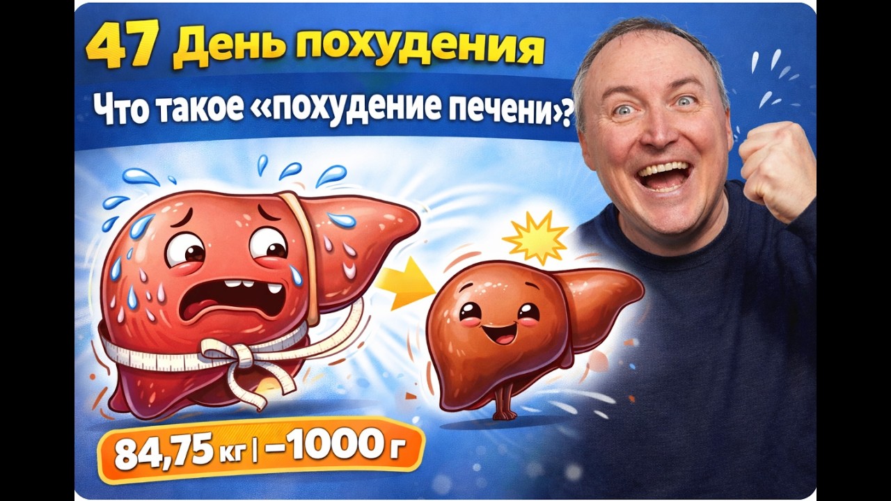4️⃣7️⃣ День похудения | Что такое «похудение печени»? | 84,75 кг | −1000 г