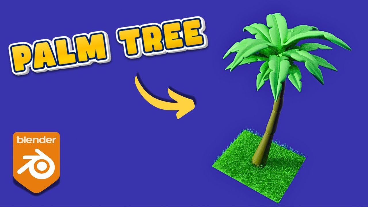 How to Model a PALM TREE in Blender 4.4 | Easy 3D Tutorial for Beginners