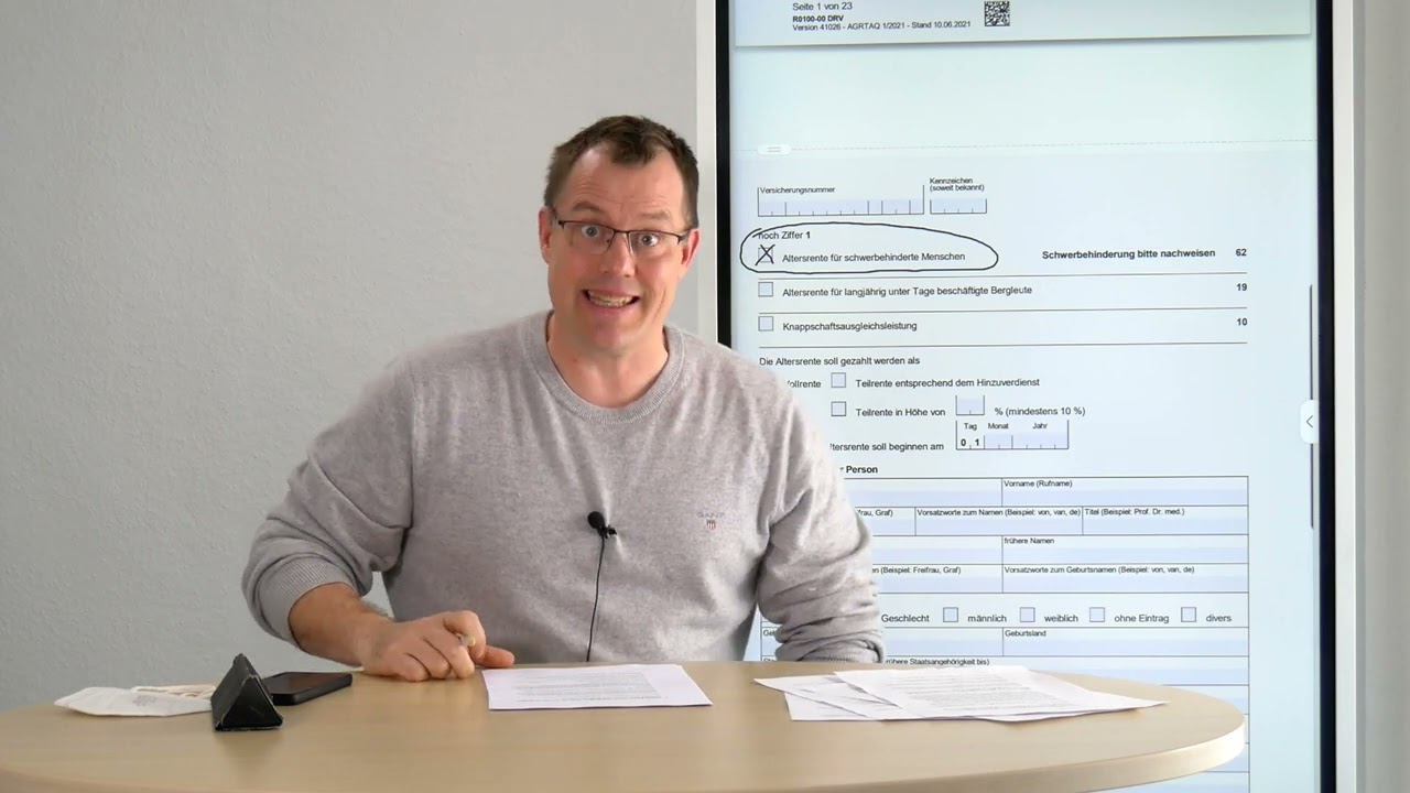 Rentenantrag R100  - welche Rente beantragen bei mehreren M&ouml;glichkeiten