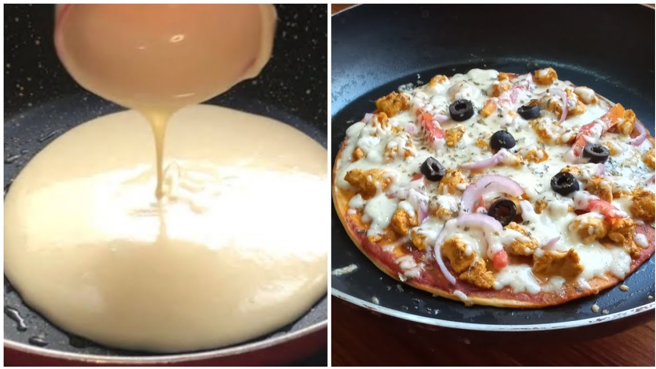 Pizza Pancake Recipe | Pizza recipe Without Oven / Pan Pizza | My Baking Addiction