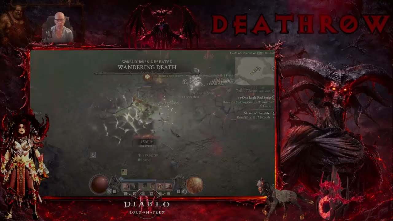 The Butcher Vs The Wandering Death @Diablo #diablo4 #diabloiv #rpg @Blizzard #gaming #worldboss