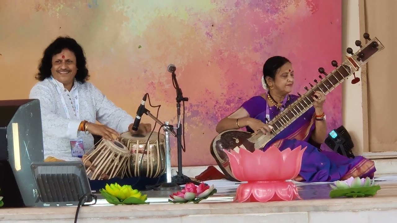 Alka Prajakta GUjar Sitar solo at Art of Living Bangalore