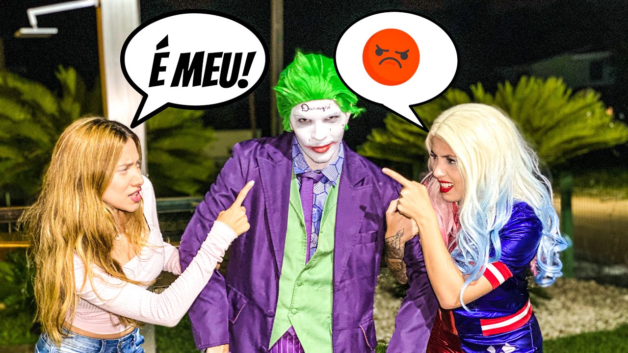 A ARLEQUINA E A BIA BRIGARAM FEIO PELO AMOR DO CORINGA! CORINGA ESTÁ APAIXONADO PELA BIA