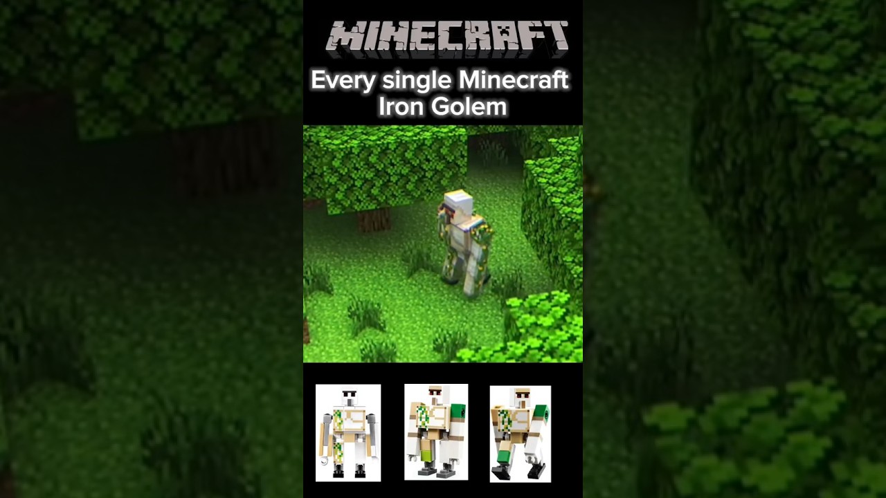 Every single Lego Minecraft Iron Golem #lego #minecraft #minifigures #austrianbrickfan