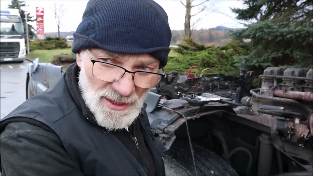 Scania 124L Awaria turbosprężarki Olej z turbiny zalał wszystko co mógł do pomocy przybył Marek CZ.1