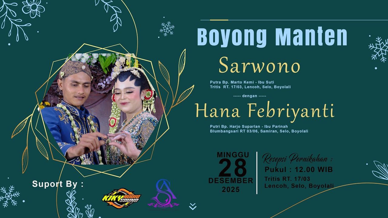 🔴LIVE CS SEKAR ANOM || BOYONG MANTEN SARWONO & HANA FEBRIYANTI || TRITIS 28 DES 2025