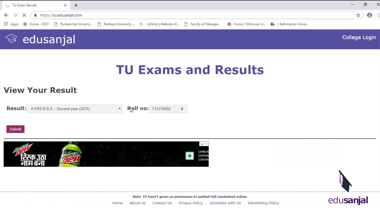 How to view your any TU Results - Tutorial