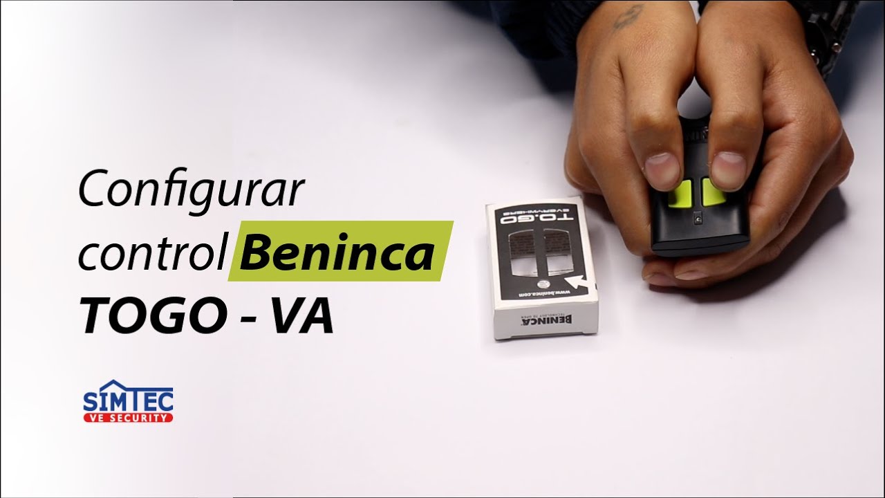 Control Beninca TOGO-VA - Cambiar tipo de codificación ¿Cómo configurar control BENINCA TOGO-VA?