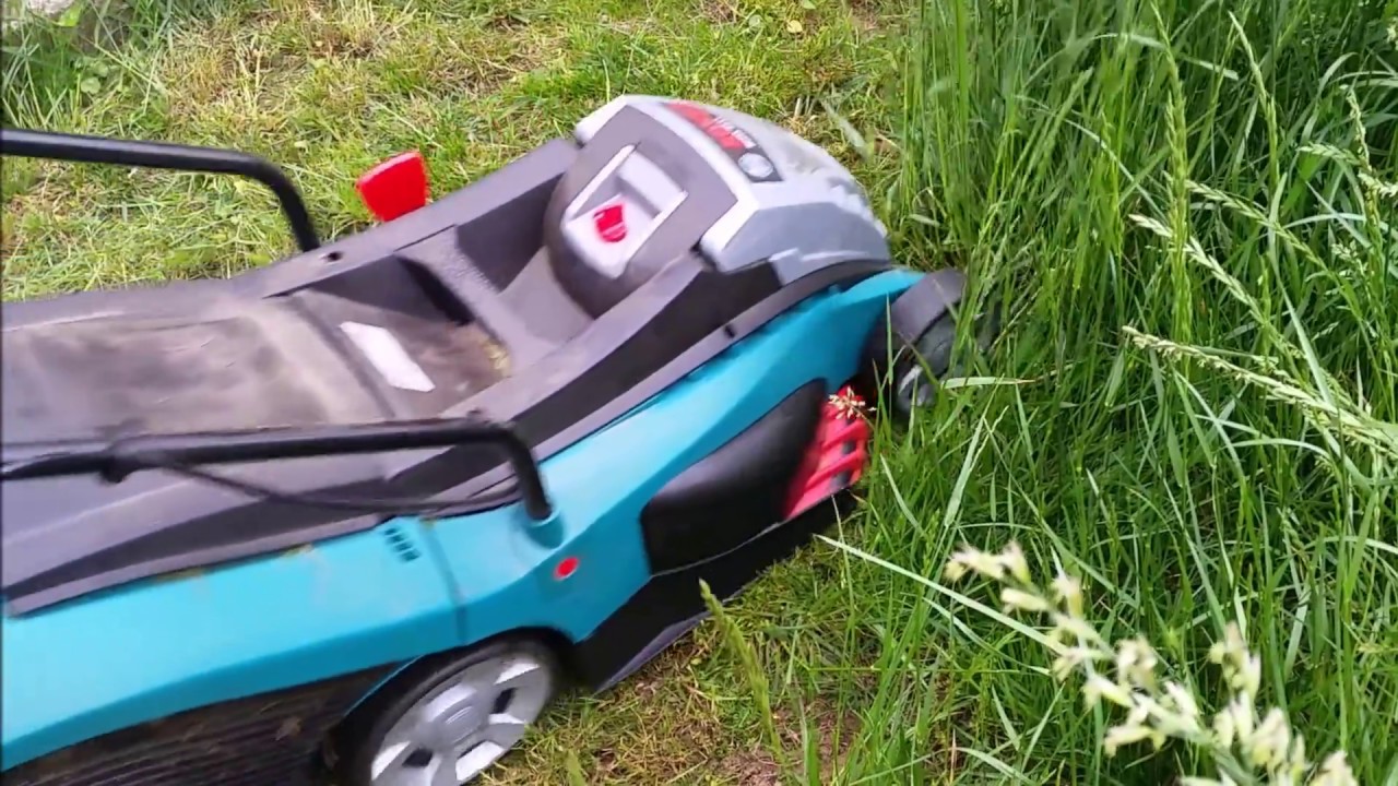 Bosch Rotak 37Li hohen Rasen mähen