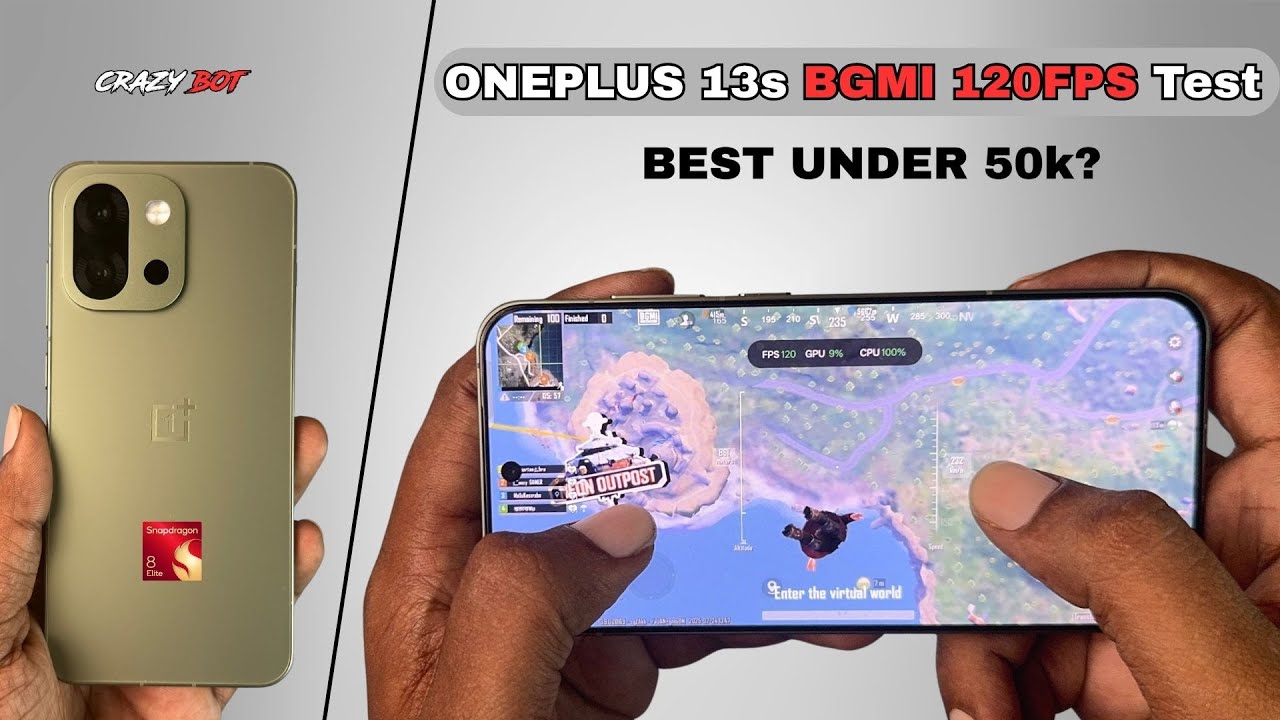ONEPLUS 13s BGMI 120FPS Test || FPS, Heating & Battery Drain || Crazy BOT