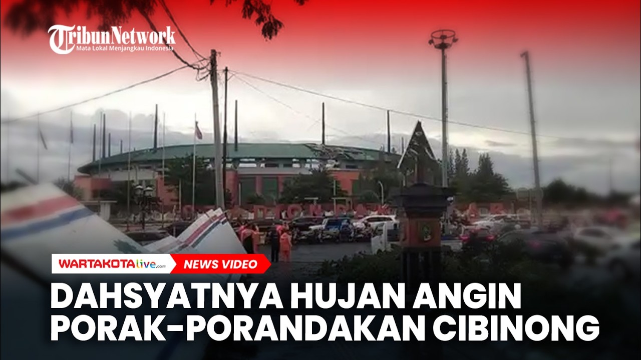 Dahsyatnya Hujan Angin Porak-porandakan Pakansari Cibinong