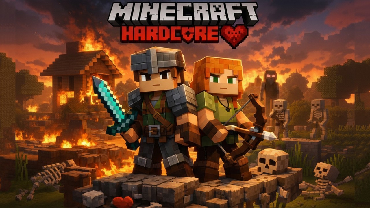 Eşimle Minecraft Hardcore Oynuyorum