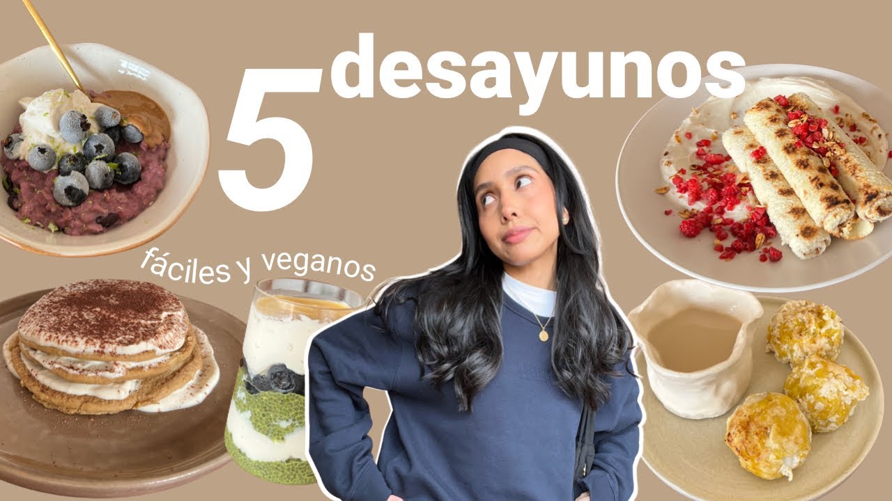 5 desayunos fáciles | panqueques de tiramisú, pudín de matcha, bolones de plátano