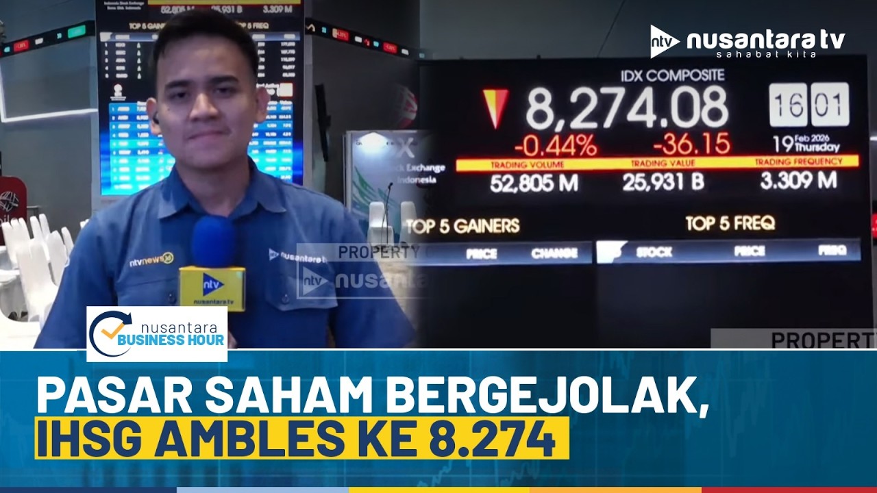 Pasar Saham Bergejolak, IHSG Ditutup Zona Merah ke Level 8.274 | NBH