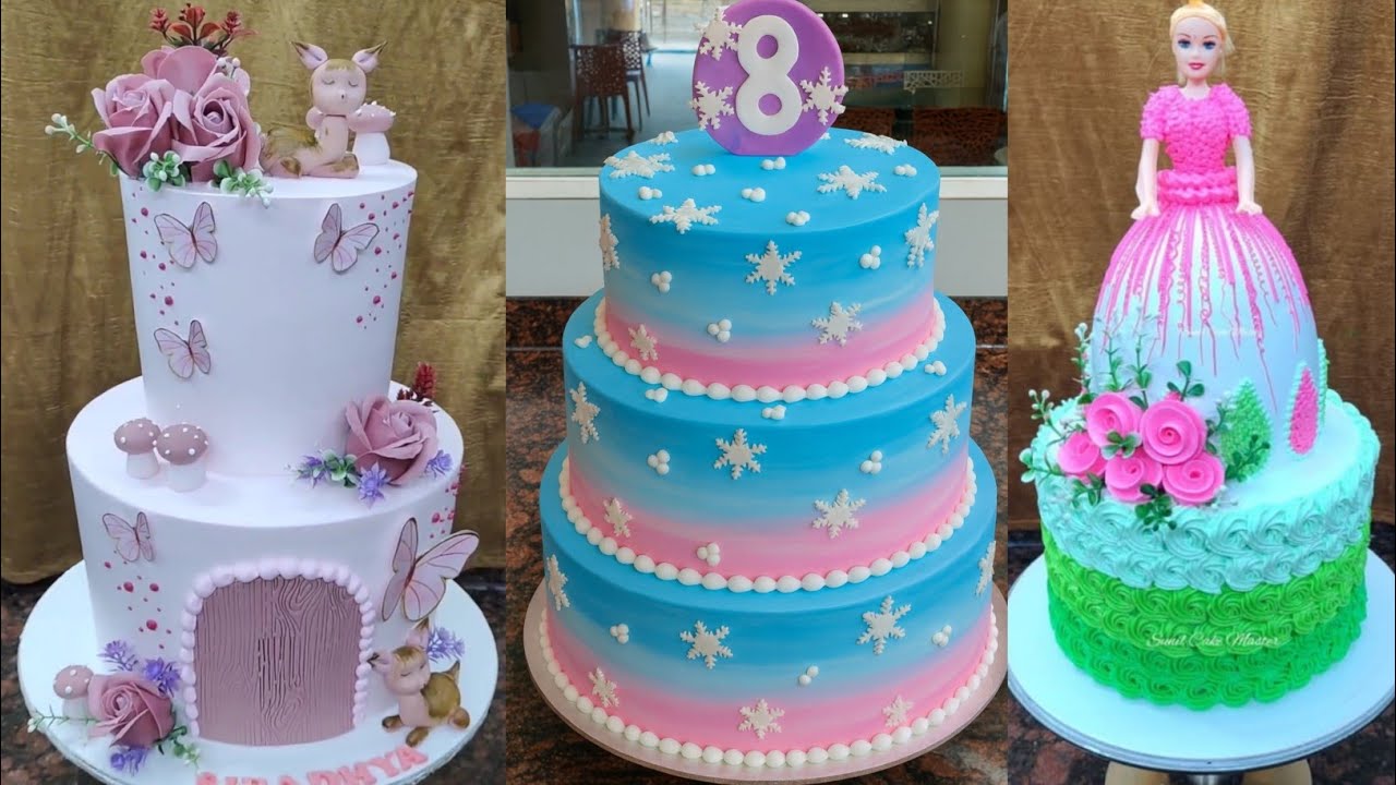 Amazing Fairy Theme 2 Tier Cake Design 🦋🦌 | Butterfly Floral Cake | Luxury Designer Birthday Cake 