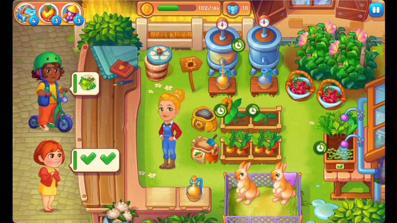 Farming Fever Cooking Games - Level 95 🍎🌻🫐 - No Boosters - FULL STORY - CaroGamesNL