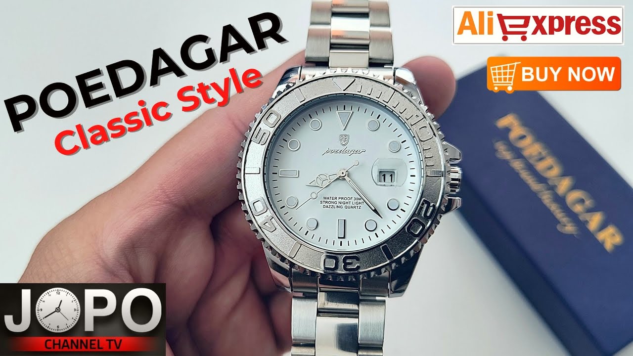 POEDAGAR 680 Luxury Classic Watch│Poedagar Watch Review│Subtitles