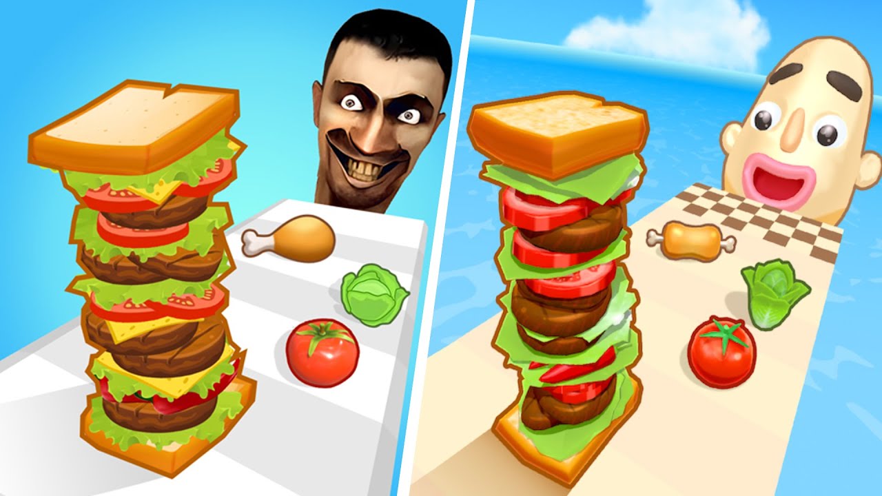 Sandwich Runner 🆚 Sandwich Run🌻🧿🌺🌈Max Levels Walkthrough Android IOS Update Gameplay 900006