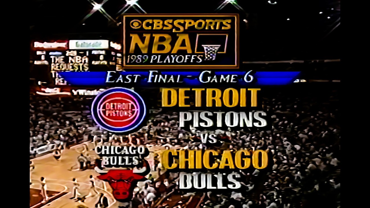 Pistons @ Bulls 1989 ECF Game 6 (NBA On CBS)