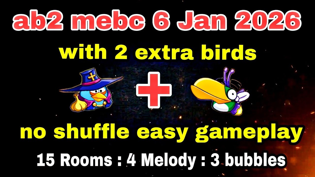 angry birds 2 mighty eagle bootcamp mebc 6 Jan 2026 with 2 extra birds blues+hal #ab2 mebc today
