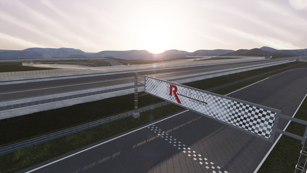 KNA Raceway Sokndal illustrert i sim racing verden.