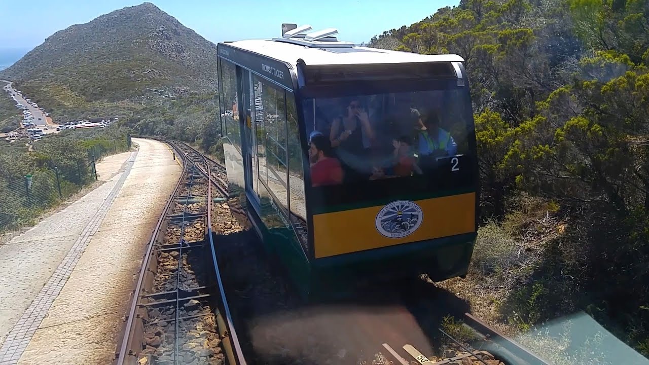South Africa Cape Point funicular railway onboard