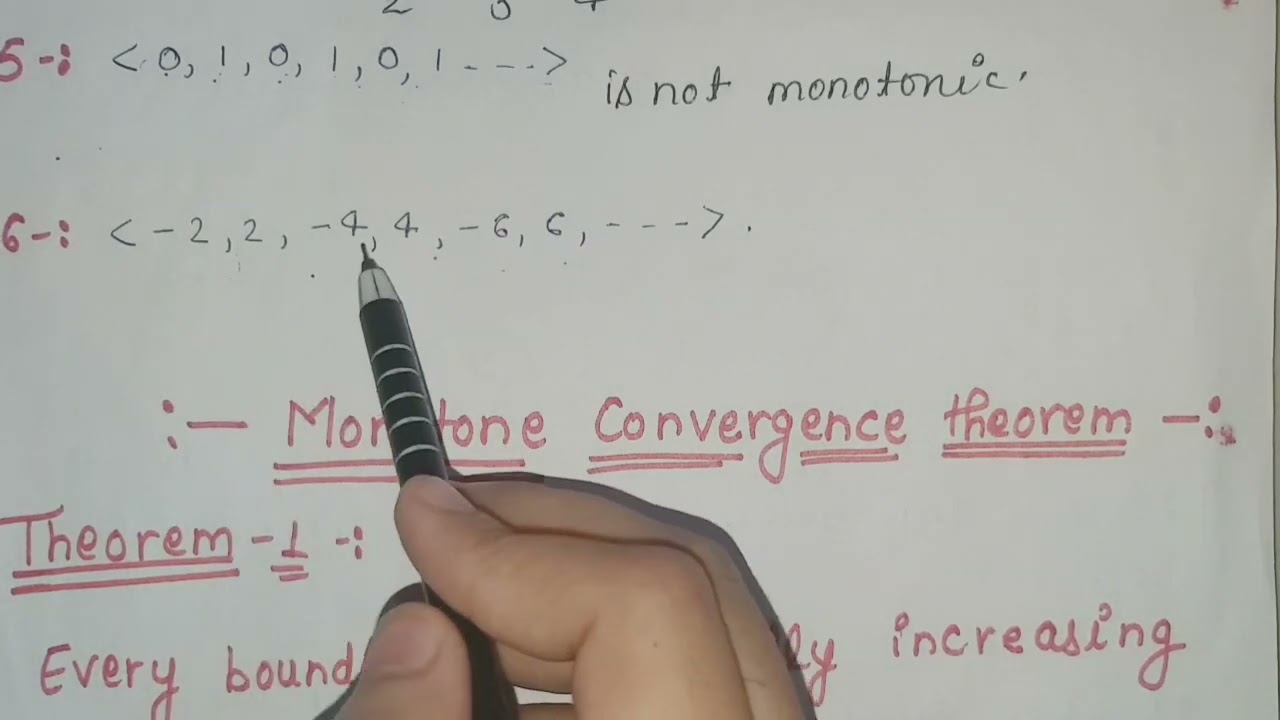 Monotonic Sequence with Example | Monotone Convergence Theorem | Sequence Lec - 8 | Real Analysis |