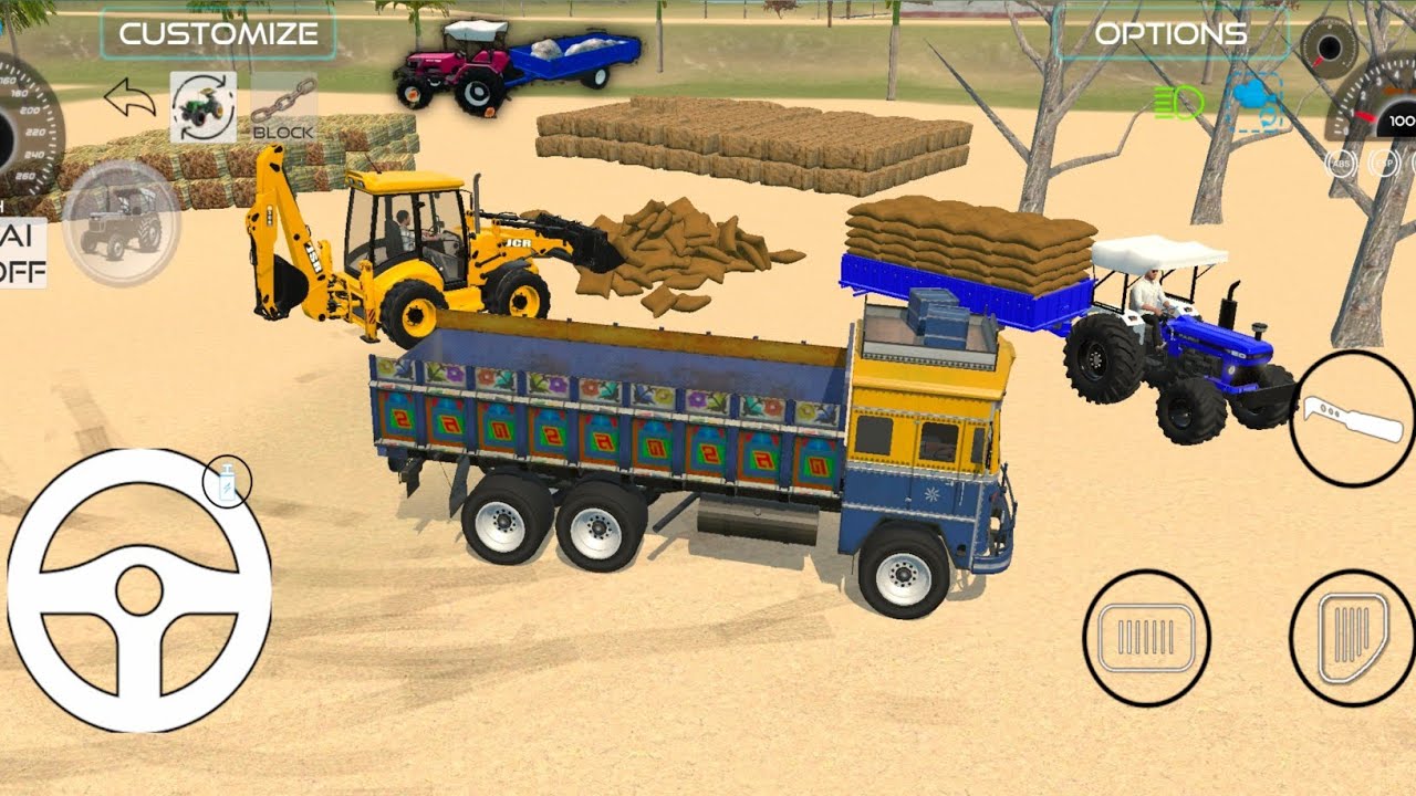 DRIVE JCB  | UNLOADED BORI LOADED ON TRACTOR DRIVING |  DUMPER TRUCK  |ANDROID GAMEPLAY 