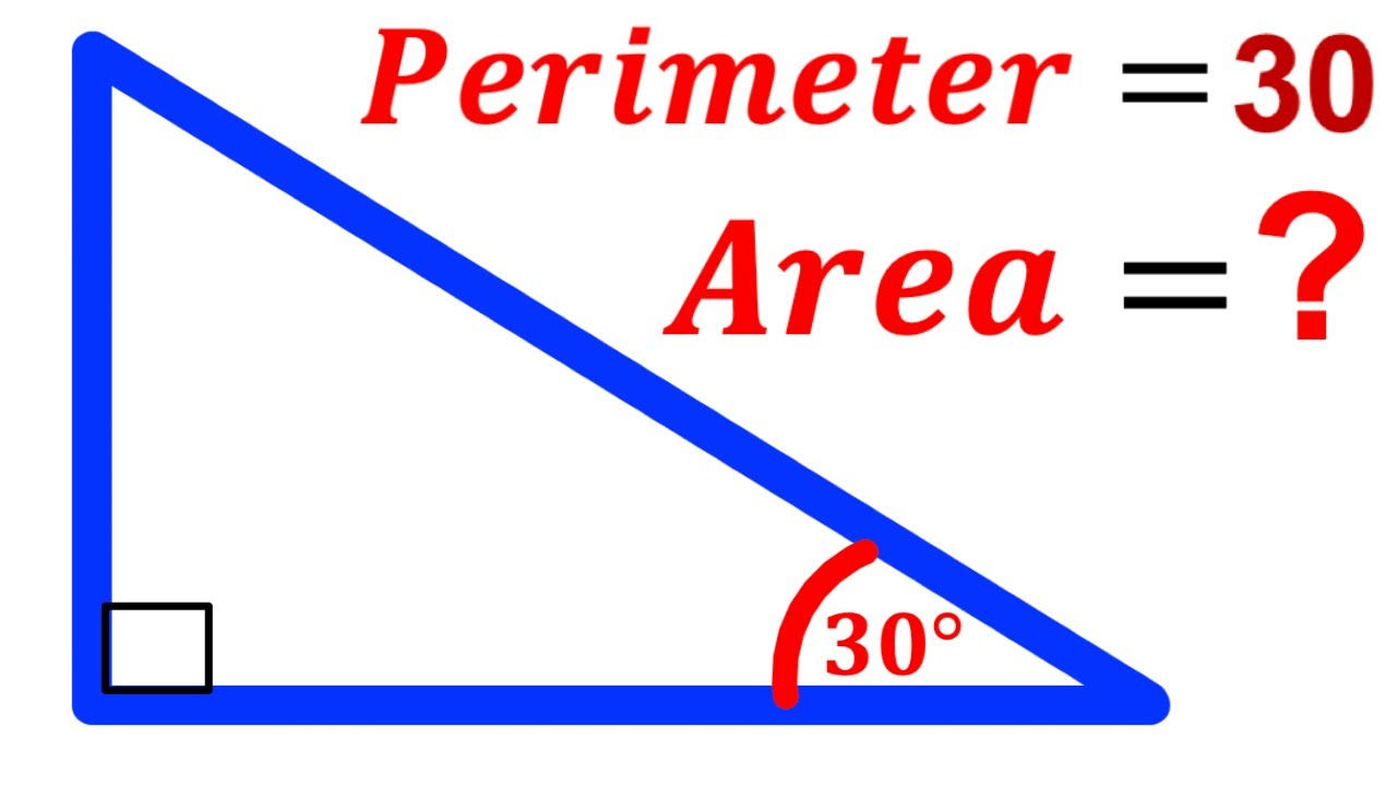 Can you find area of the Right Triangle? | (Perimeter) | #math #maths | #geometry