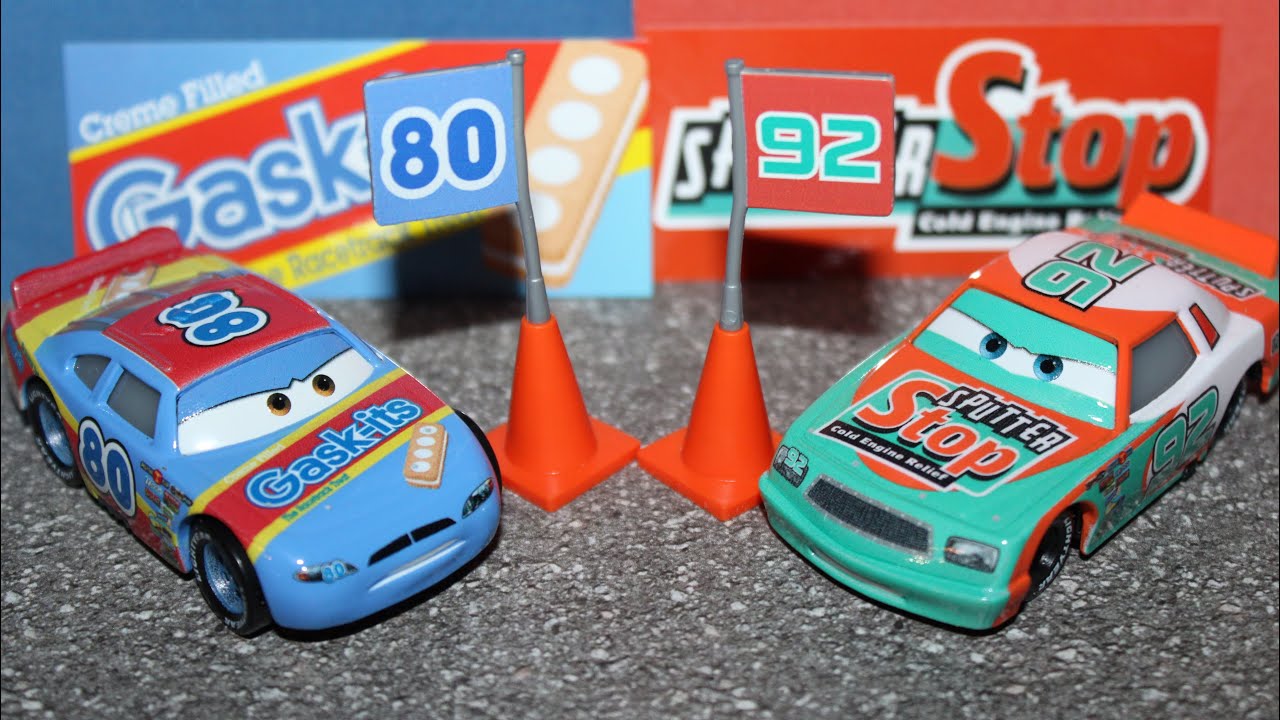 Mattel Disney Cars Accessory Racing Pack Sage VanDerSpin & Murray Clutchburn Gask-its & Sputter Stop