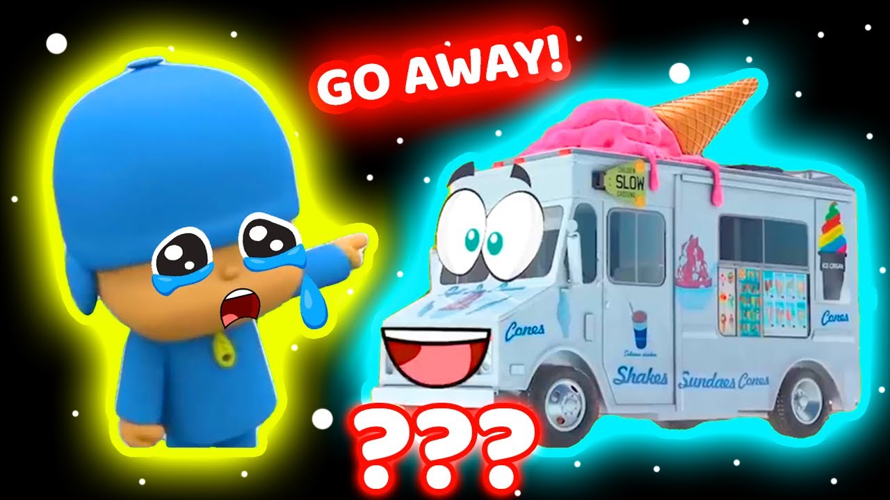 Pocoyo & Ice Cream Truck Go Away Sound Variations in 47 Seconds
